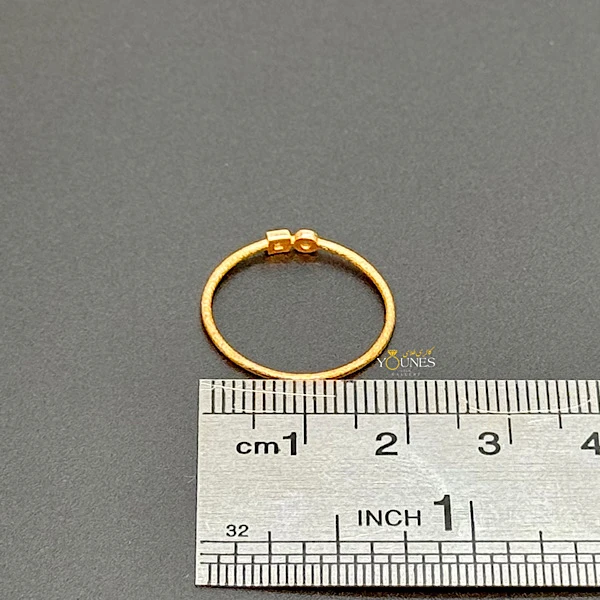 انگشتر سفید نگینی مینیمال طلا